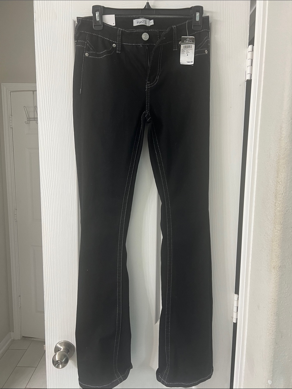 Rue21 Black Flared Jeans with Contrast Stitching